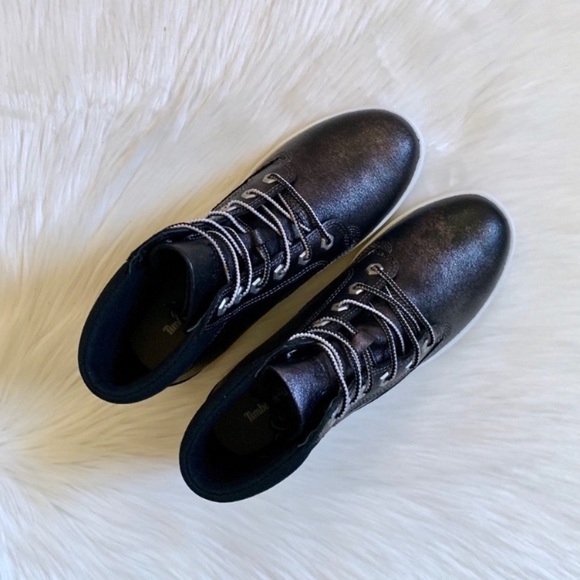 Timberland Women’s Black Metallic Dausette Sneaker Boots - Picture 3 of 6